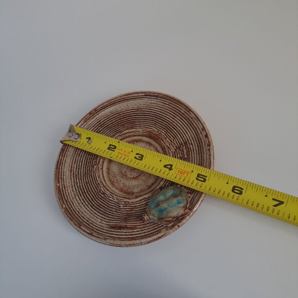 Handcrafted Ceramic Square Cup Saucer Set With Textured Design - Picture 11 of 15